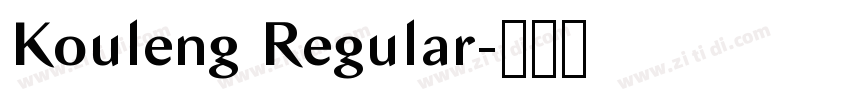 Kouleng Regular字体转换